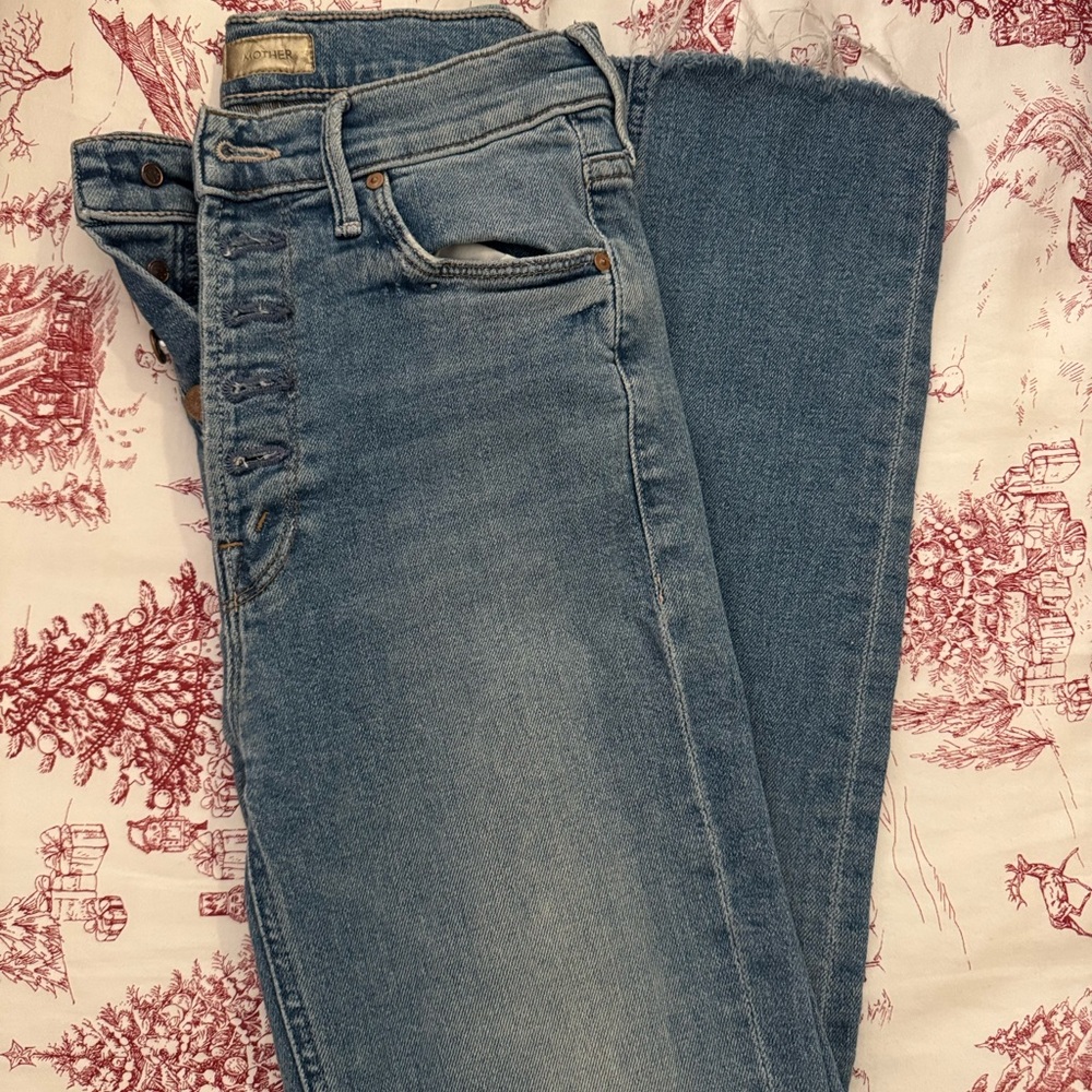 MOTHER Light Blue Straight Leg Jeans